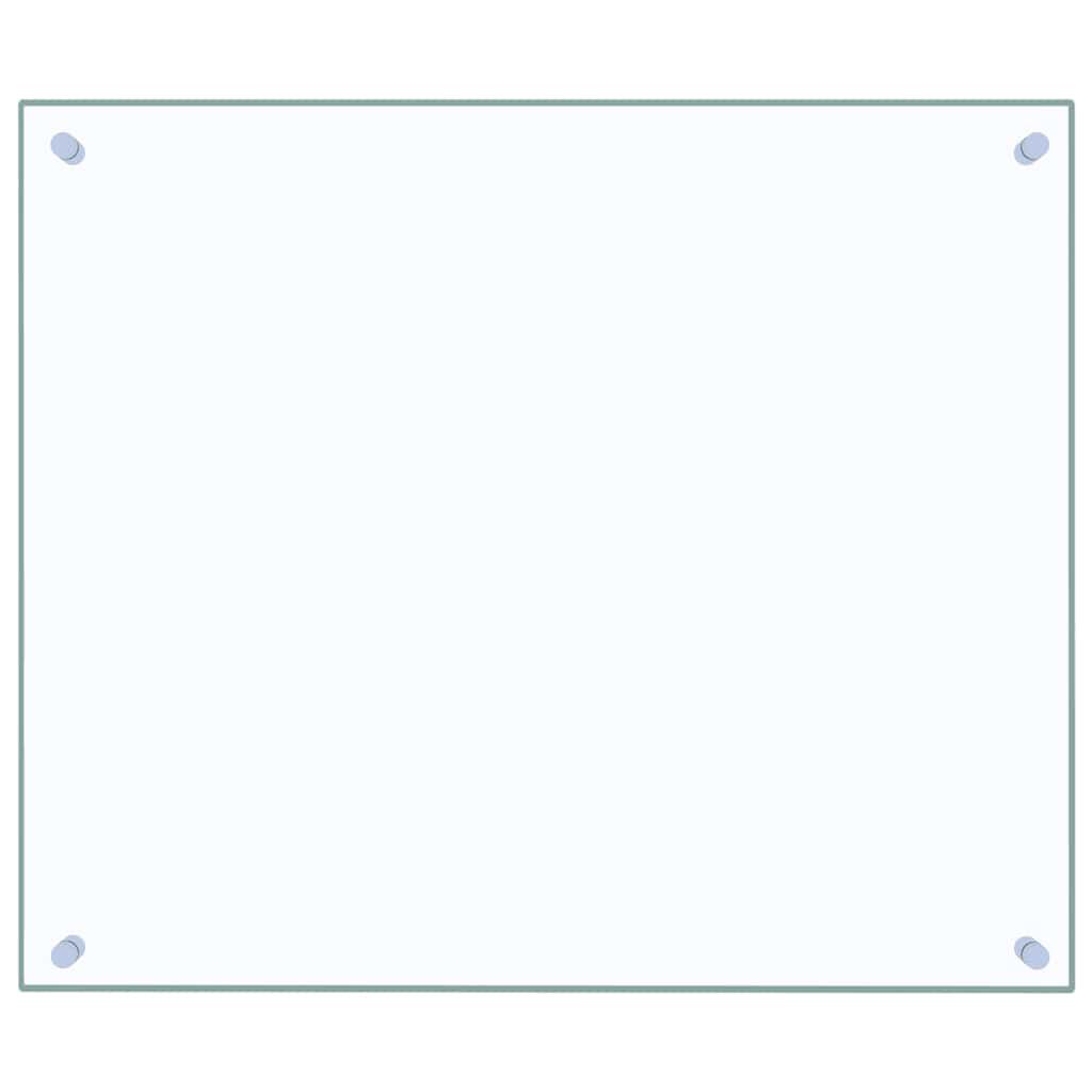 vidaXL Kitchen Backsplash Transparent 70 x 60 cm Tempered Glass