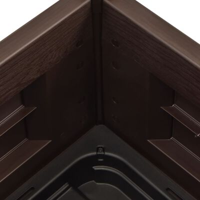 vidaXL Garden Raised Bed PP Anthracite 43x43x35 cm