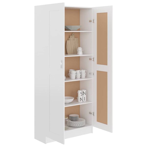 vidaXL Book Cabinet White 82.5x30.5x185.5 cm Engineered Wood