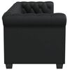 vidaXL Chesterfield 2-Seater Artificial Leather Black