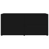 vidaXL TV Cabinet Black 80x34x36 cm Engineered Wood