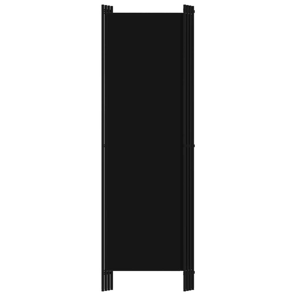 vidaXL 4-Panel Room Divider Black 200x180 cm