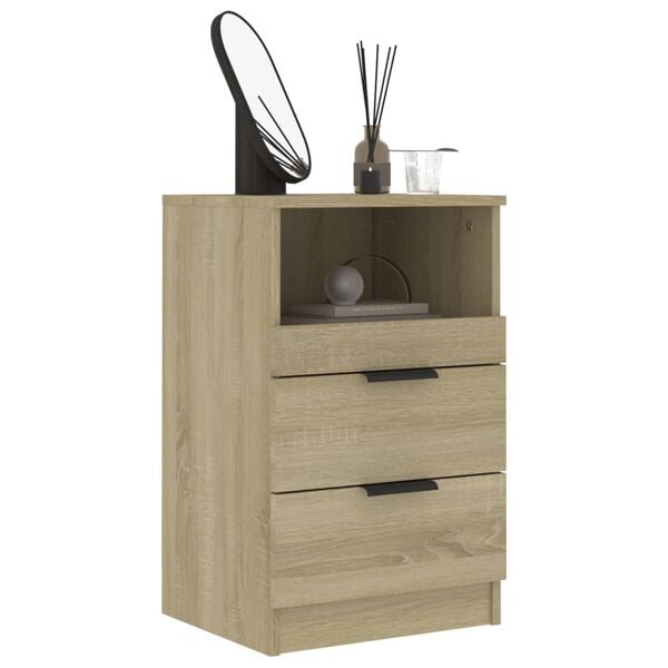 vidaXL Bedside Cabinets 2 pcs Sonoma Oak Engineered Wood