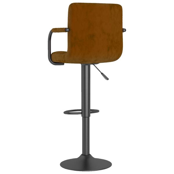 vidaXL Bar Stools 2 pcs Brown Velvet