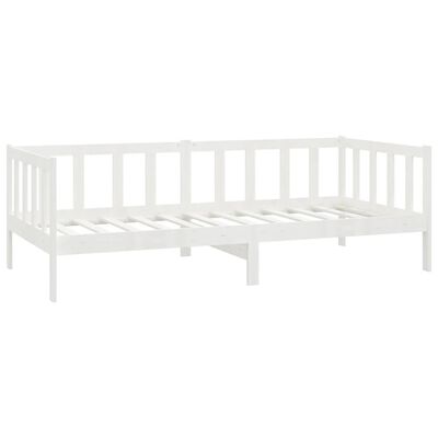 vidaXL Day Bed without Mattress White Solid Wood Pine 90x200 cm