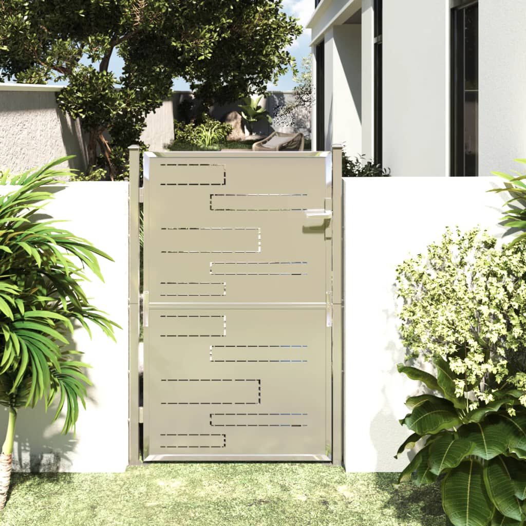 vidaXL Garden Gate 100x150 cm Stainless Steel
