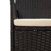 vidaXL 4 Piece Garden Lounge Set with Cushions Black Poly Rattan