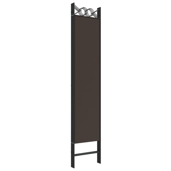 vidaXL 6-Panel Room Divider Brown 240x200 cm Fabric