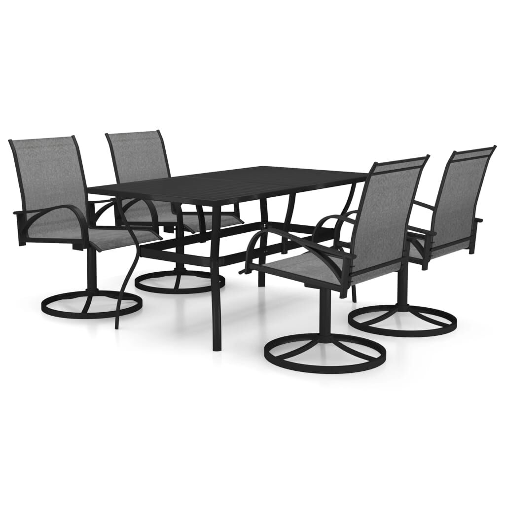vidaXL 5 Piece Garden Dining Set Textilene and Steel