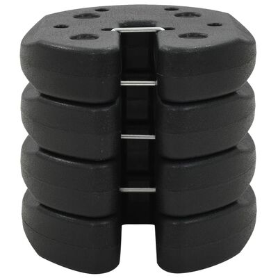 vidaXL Gazebo Weight Plates 4 pcs Black 220x50 mm Concrete