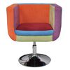 vidaXL Cube Armchair with Patchwork Design Fabric