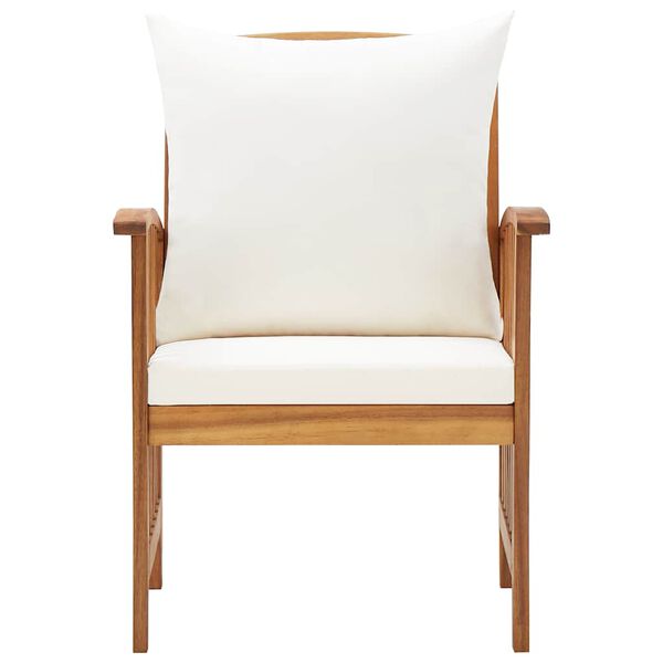vidaXL Garden Chairs with Cushions 2 pcs Solid Acacia Wood