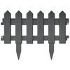 vidaXL Lawn Edgings 25 pcs Anthracite 10 m PP