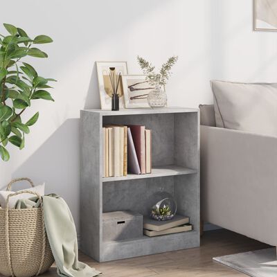 vidaXL Bookshelf Concrete Grey 60x24x76 cm Engineered Wood
