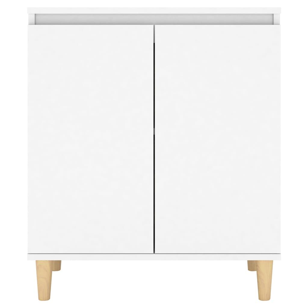 vidaXL Sideboard with Solid Wood Legs White 60x35x70 cm Engineered Wood