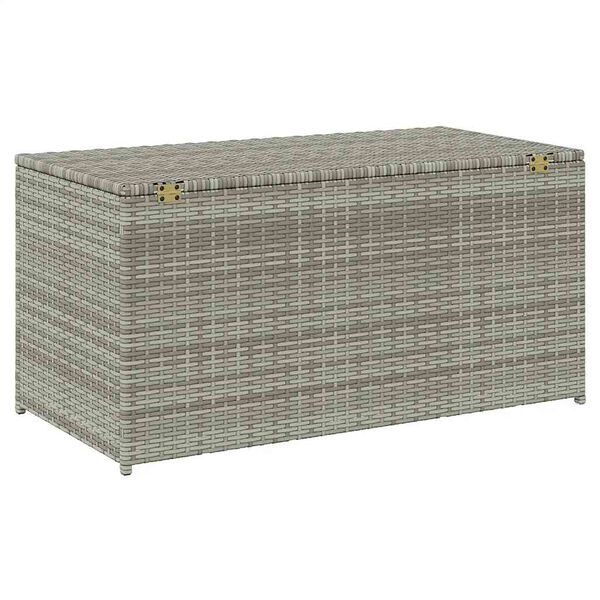 vidaXL Garden Storage Box Poly Rattan 100x50x50 cm Grey
