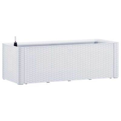 vidaXL Garden Raised Bed with Self Watering System White 100x43x33 cm, white vidaXL Garden Raised Bed with Self Watering System White 100x43x33 cm
