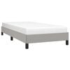 vidaXL Bed Frame without Mattress Light Grey 92x187 cm Single Fabric