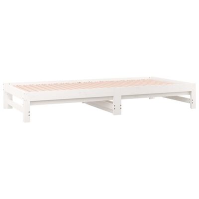 vidaXL Pull-out Day Bed without Mattress White 2x(90x200) cm, white vidaXL Pull-out Day Bed without Mattress White 2x(90x200) cm