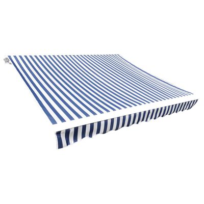 Awning Top Sunshade Canvas Blue & White 3 x 2.5m (Frame Not Included)