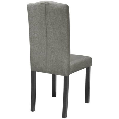 vidaXL Dining Chairs 2 pcs Grey Fabric, grey vidaXL Dining Chairs 2 pcs Grey Fabric