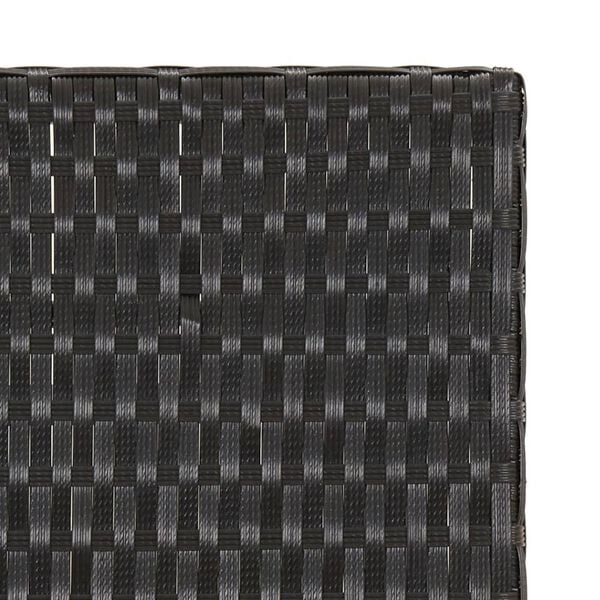 vidaXL Folding Table Black 45x35x32 cm Poly Rattan