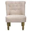 vidaXL French Chairs 2 pcs Cream Fabric