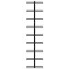 vidaXL Wall-mounted Wine Rack for 9 Bottles Black Iron