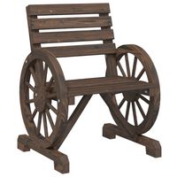 vidaXL Garden Chair 58x58x78.5 cm Solid Wood Fir, dark brown vidaXL Garden Chair 58x58x78.5 cm Solid Wood Fir