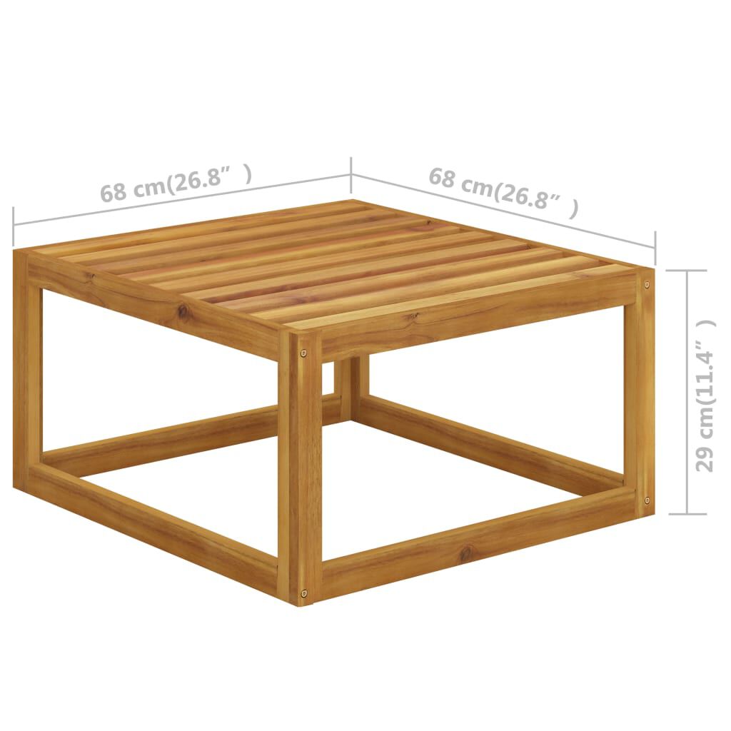 vidaXL 12 Piece Garden Lounge Set with Cushion Solid Acacia Wood
