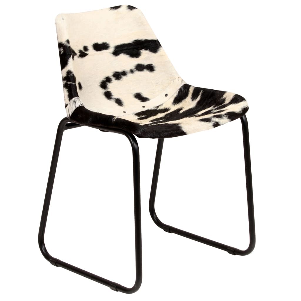 vidaXL Dining Chairs 2 pcs Genuine Goat Leather