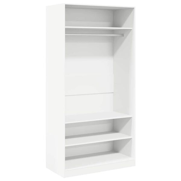 vidaXL Wardrobe White 100x50x200 cm Engineered Wood