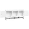 vidaXL Key Cabinet White 40x8.5x20 cm Engineered Wood&Steel