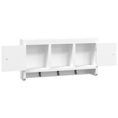 vidaXL Key Cabinet White 40x8.5x20 cm Engineered Wood&Steel,  vidaXL Key Cabinet White 40x8.5x20 cm Engineered Wood&Steel