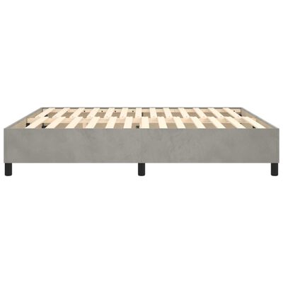 vidaXL Bed Frame without Mattress Light Grey 180x200 cm Super King Velvet, light grey vidaXL Bed Frame without Mattress Light Grey 180x200 cm Super King Velvet