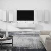 vidaXL 6 Piece TV Cabinet Set White Engineered Wood