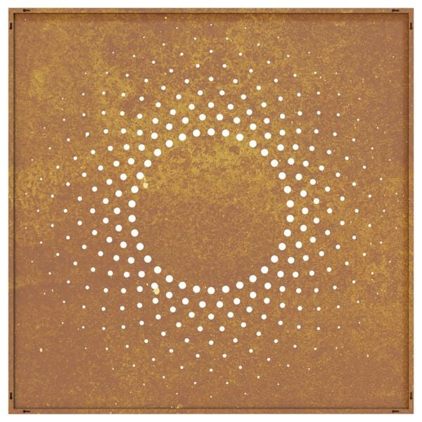 vidaXL Garden Wall Decoration 55x55 cm Corten Steel Sun Design