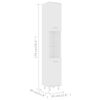 vidaXL Bathroom Cabinet White 30x30x179 cm Engineered Wood
