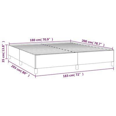 vidaXL Bed Frame without Mattress Dark Grey 180x200 cm Super King Velvet, dark grey vidaXL Bed Frame without Mattress Dark Grey 180x200 cm Super King Velvet