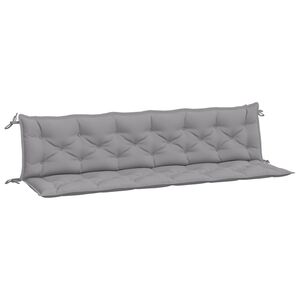 vidaXL Garden Bench Cushions 2pcs Grey 200x50x7cm Oxford Fabric
