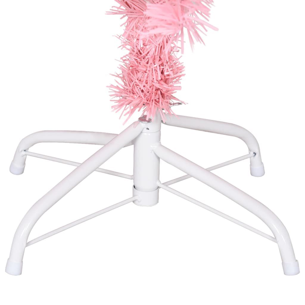 vidaXL Artificial Christmas Tree with Stand Pink 120 cm PVC