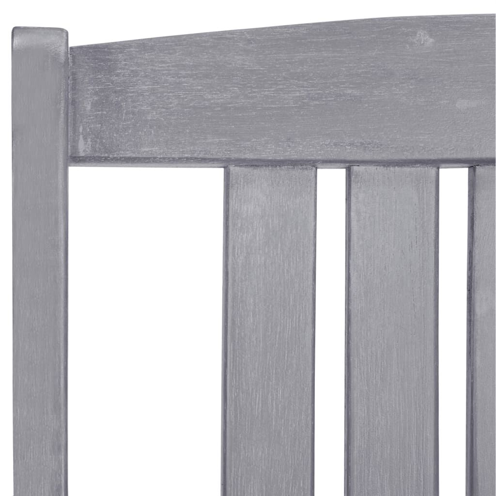 vidaXL 7 Piece Outdoor Dining Set Grey Solid Acacia Wood