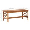 vidaXL 3 Piece Garden Lounge Set Solid Acacia Wood
