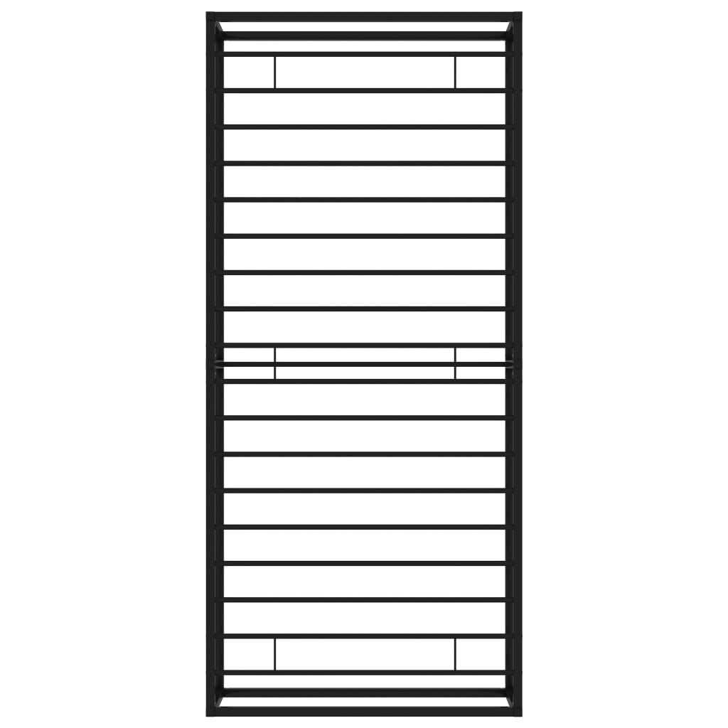 vidaXL Bed Frame without Mattress Black Metal 90x200 cm