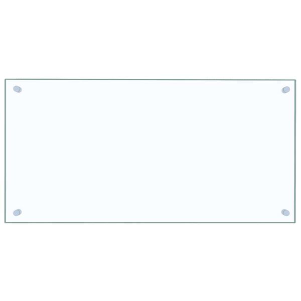 vidaXL Kitchen Backsplashes 2 pcs Transparent 80x40 cm Tempered Glass