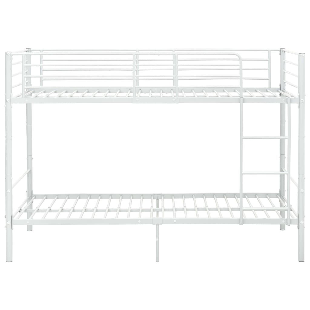 vidaXL Bunk Bed without Mattress White Metal 90x200cm