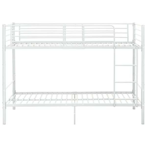 vidaXL Bunk Bed without Mattress White Metal 90x200cm