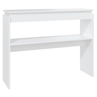 vidaXL Console Table White 102x30x80 cm Engineered Wood, white vidaXL Console Table White 102x30x80 cm Engineered Wood