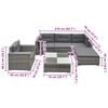 vidaXL 6 Piece Garden Lounge Set with Cushions Poly Rattan Grey