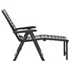 vidaXL Folding Sun Lounger Plastic Anthracite